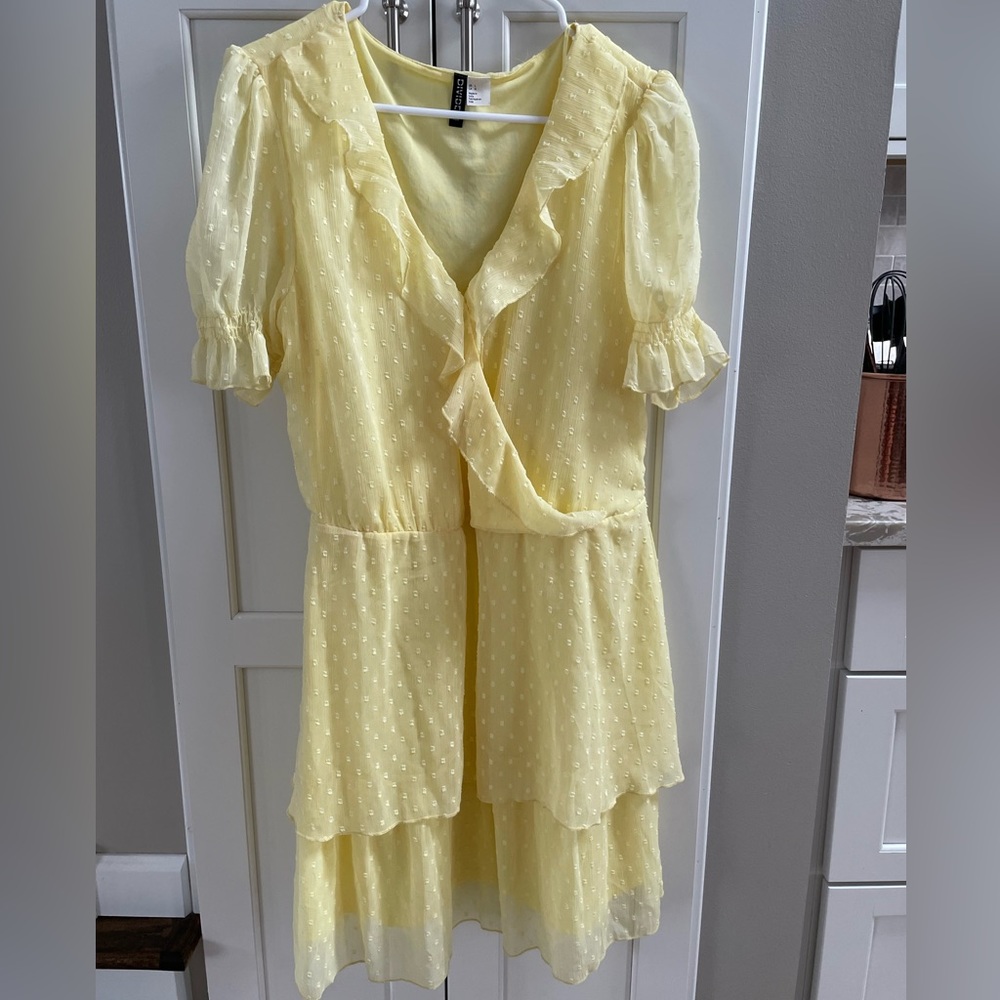 Yellow mini dress